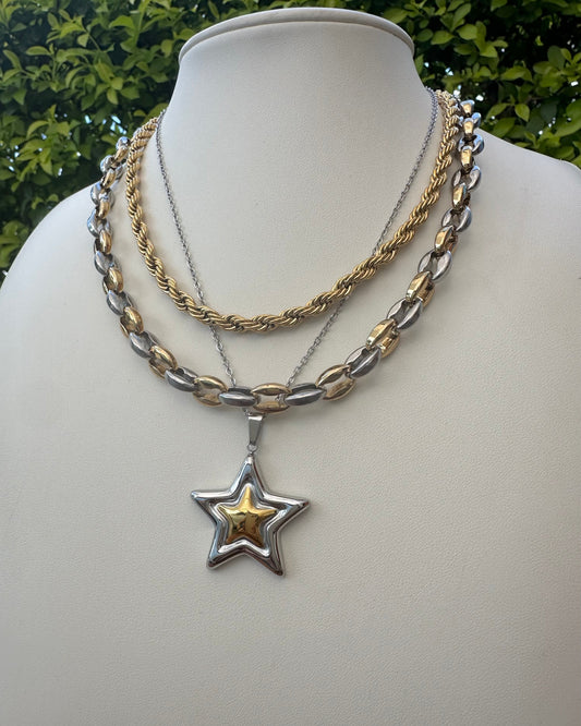 Collar Estrella Bicolor