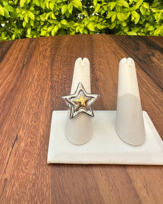 Anillo Estrella Bicolor
