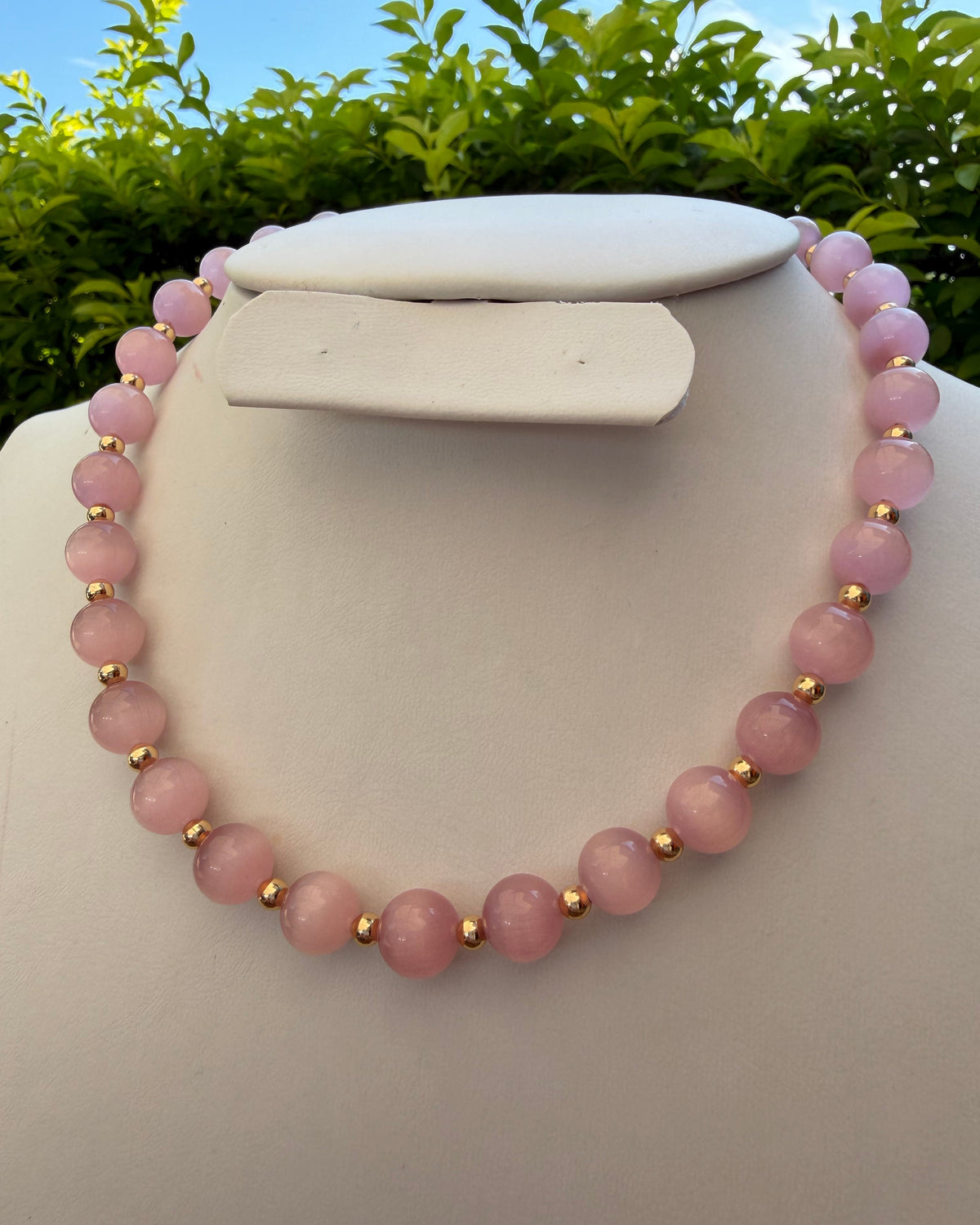 Collar Ojo de Gato Rosa Pastel M