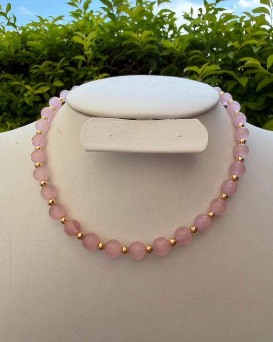 Collar Ojo de Gato Rosa Pastel