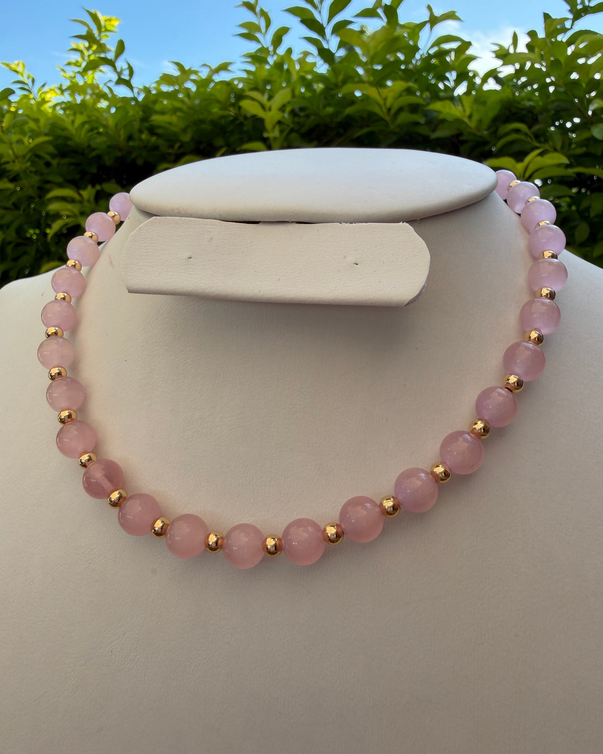Collar Ojo de Gato Rosa Pastel