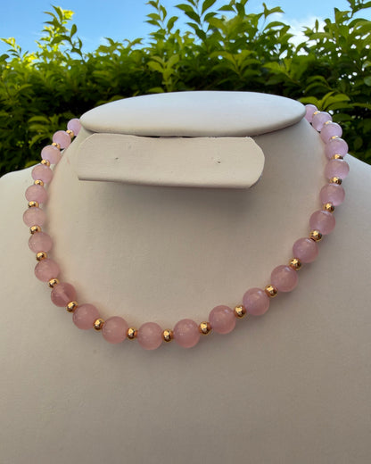 Collar Ojo de Gato Rosa Pastel
