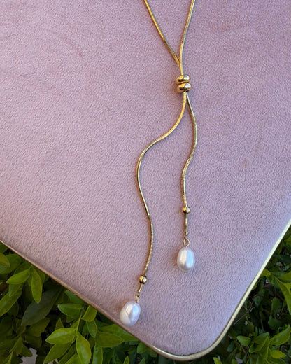 Collar Corbatero Perlas