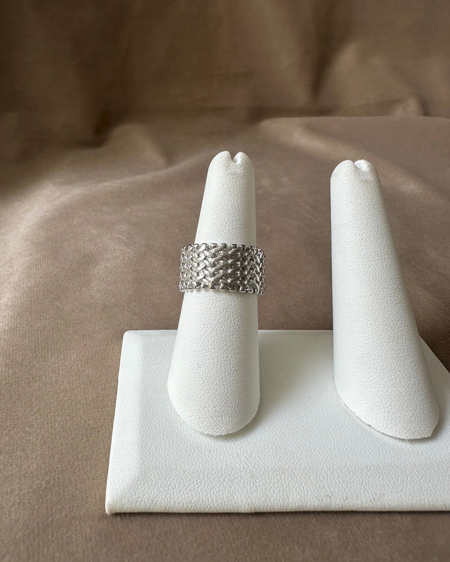 Anillo Chunky Grabado Plata