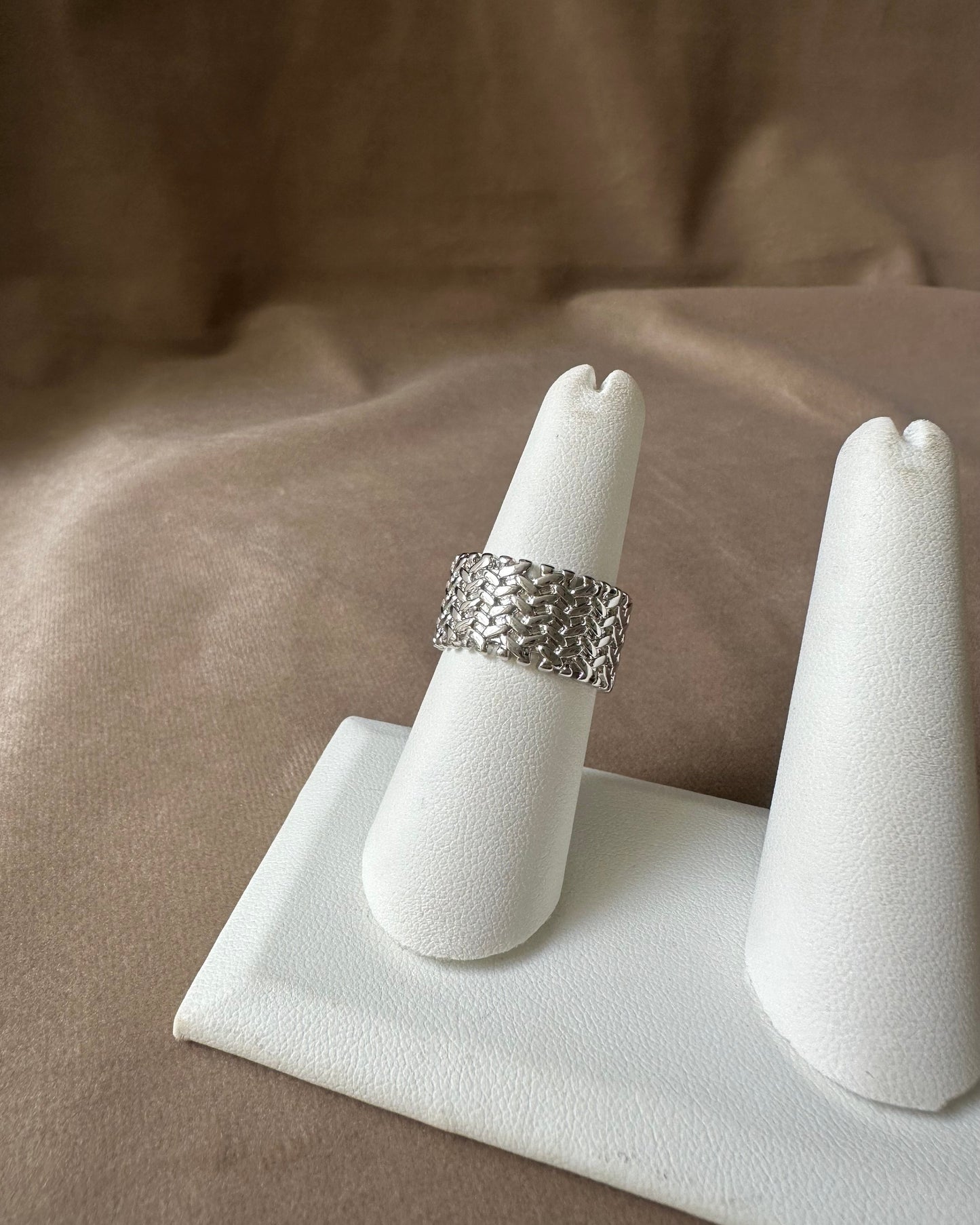 Anillo Chunky Grabado Plata