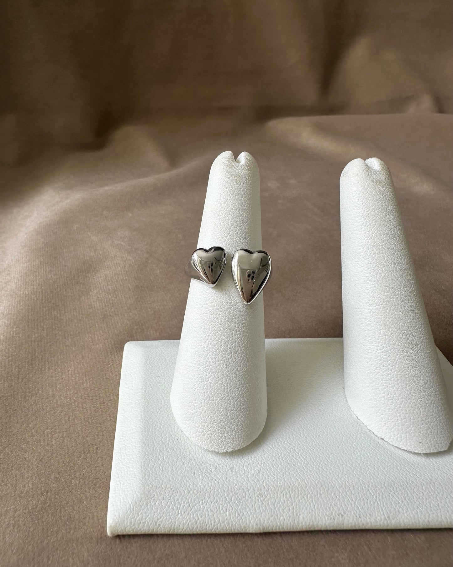 Anillo Dos Corazones Plata