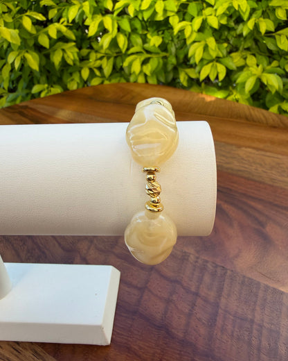 Pulsera Chunky Beige