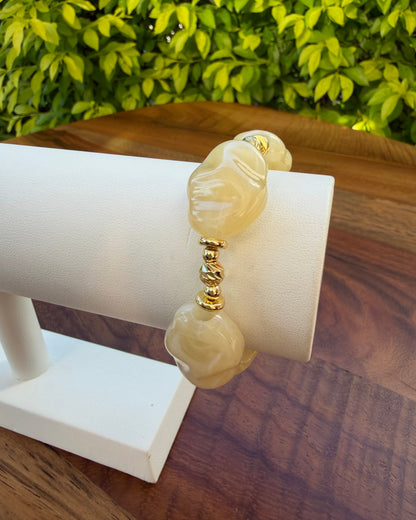 Pulsera Chunky Beige