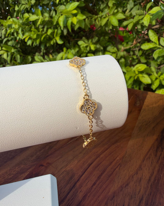 Pulsera Dupe Van Cleef Brillo