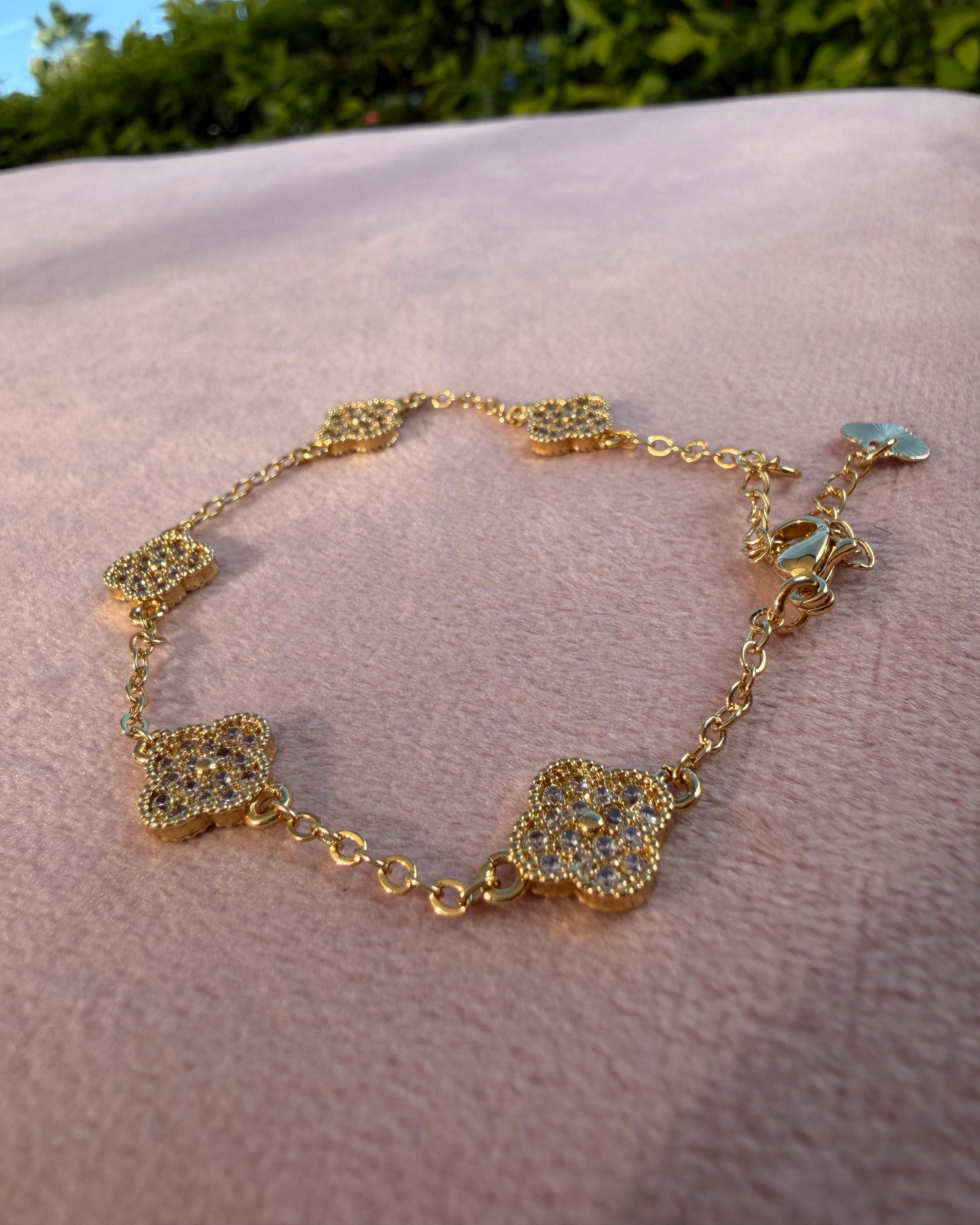 Pulsera Dupe Van Cleef Brillo
