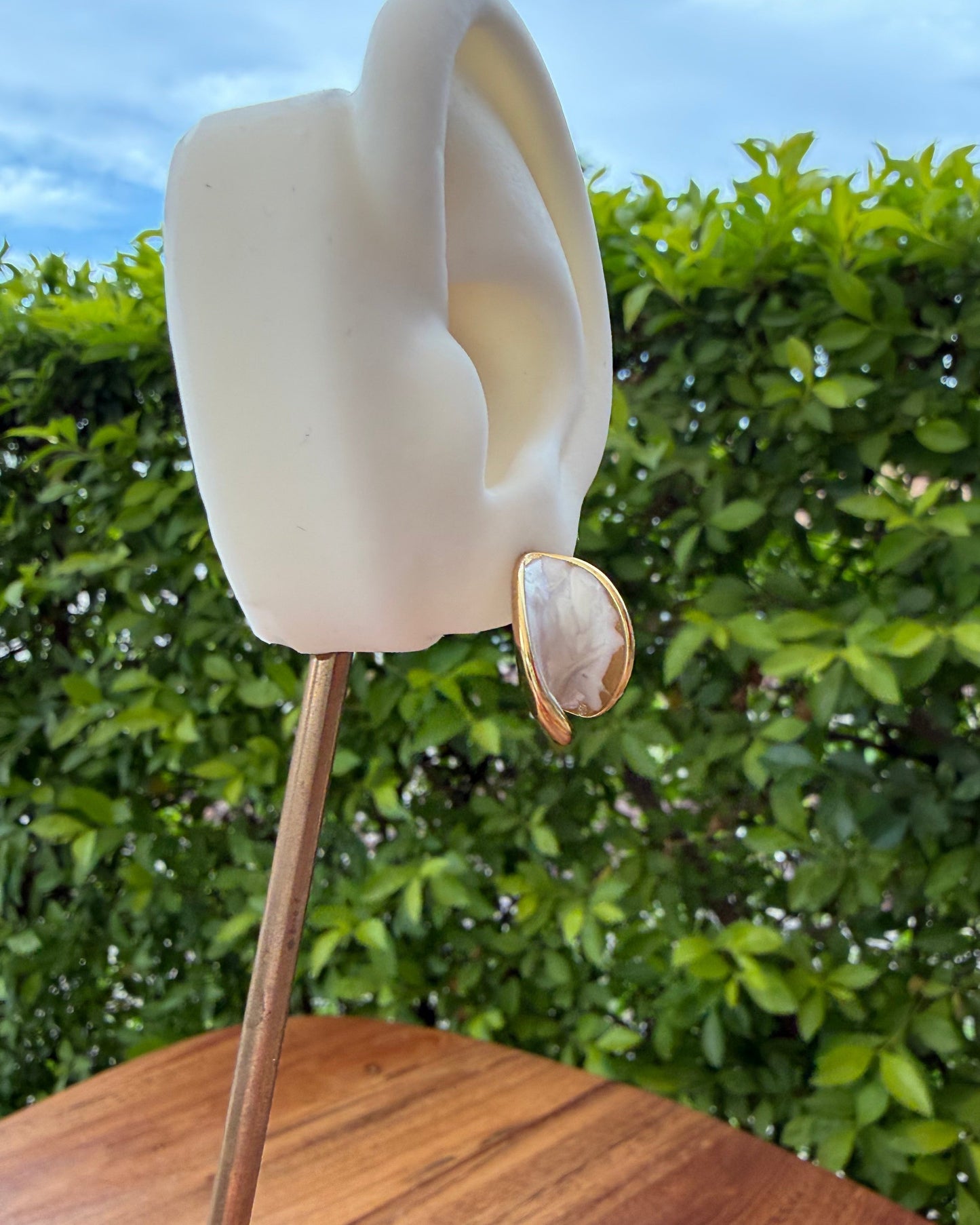 Arete Mitad Blanco