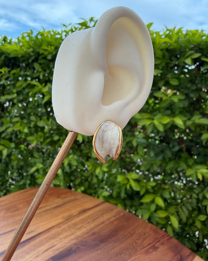 Arete Mitad Blanco