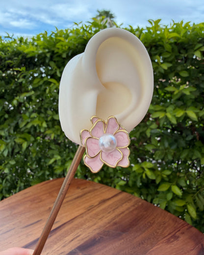 Arete Flor Ros Perla