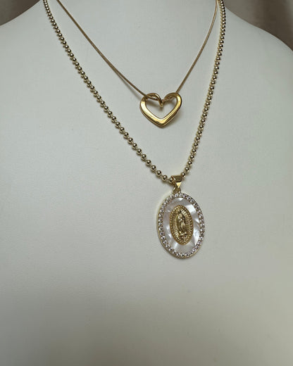 Collar Virgen Madre Perla