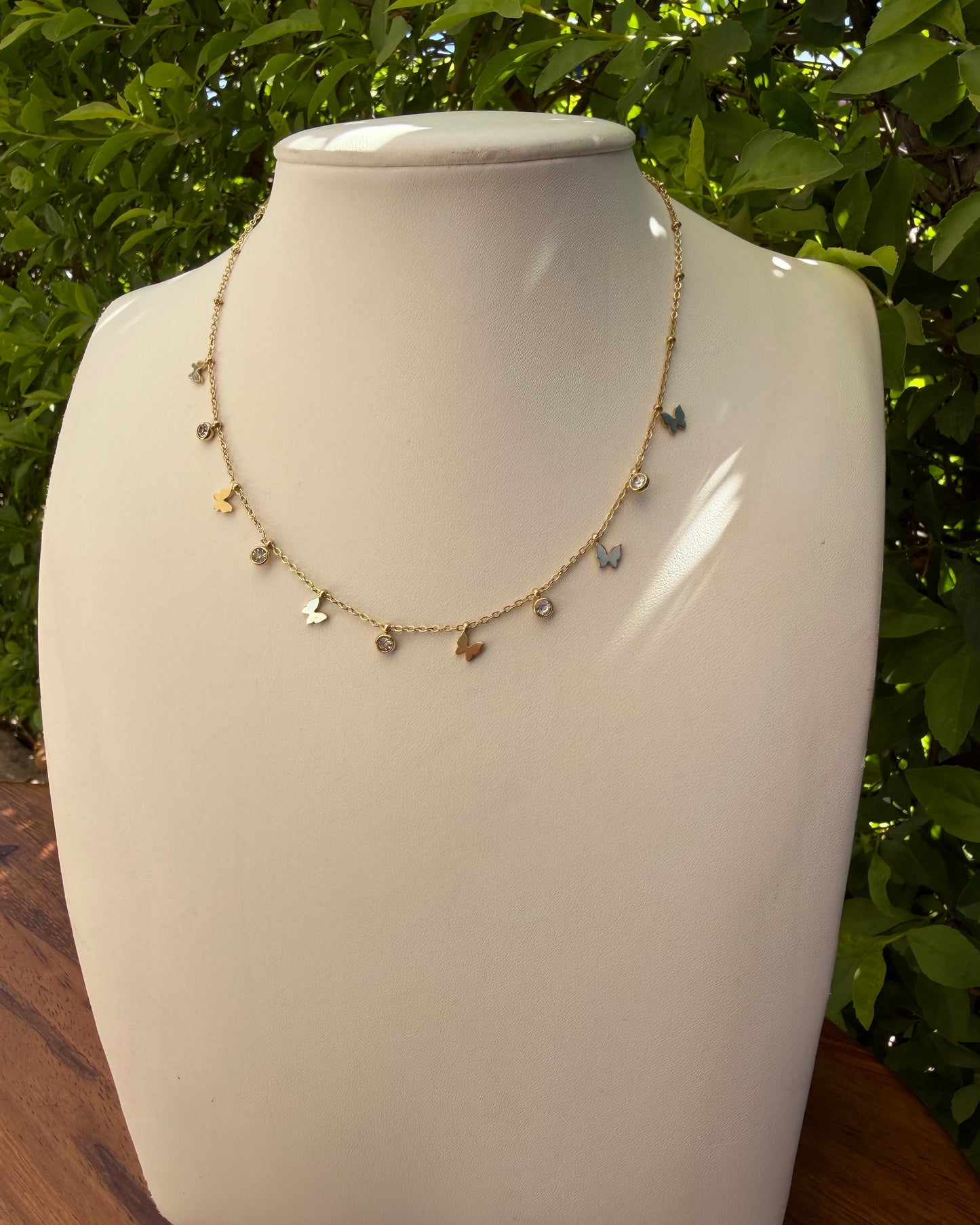 Collar Mariposas Brillos