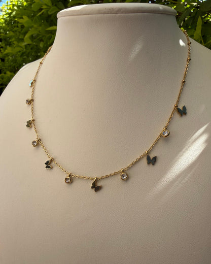 Collar Mariposas Brillos