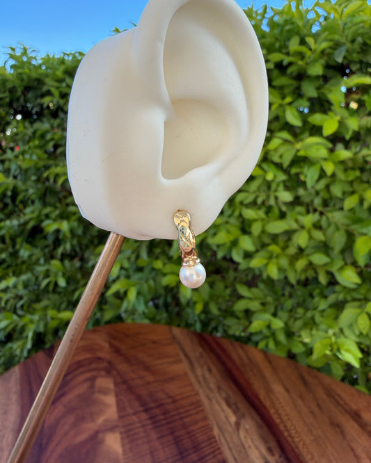 Arete Grabada una Perla