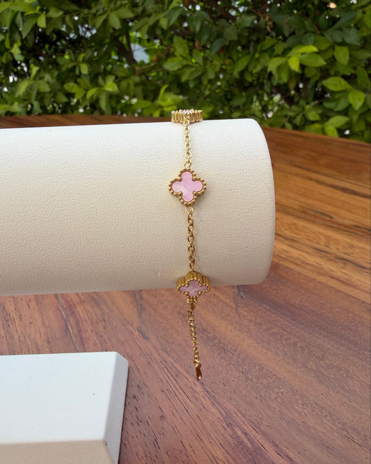 Pulsera Dupe Van Cleef Rosa Ch