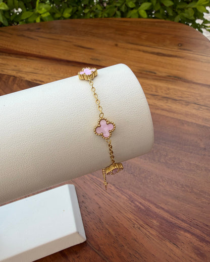 Pulsera Dupe Van Cleef Rosa Ch