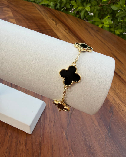 Pulsera Dupe Van Cleef Negra Gde