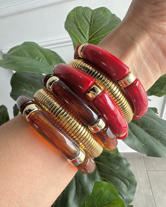 Pulsera Acrílico Café Gde