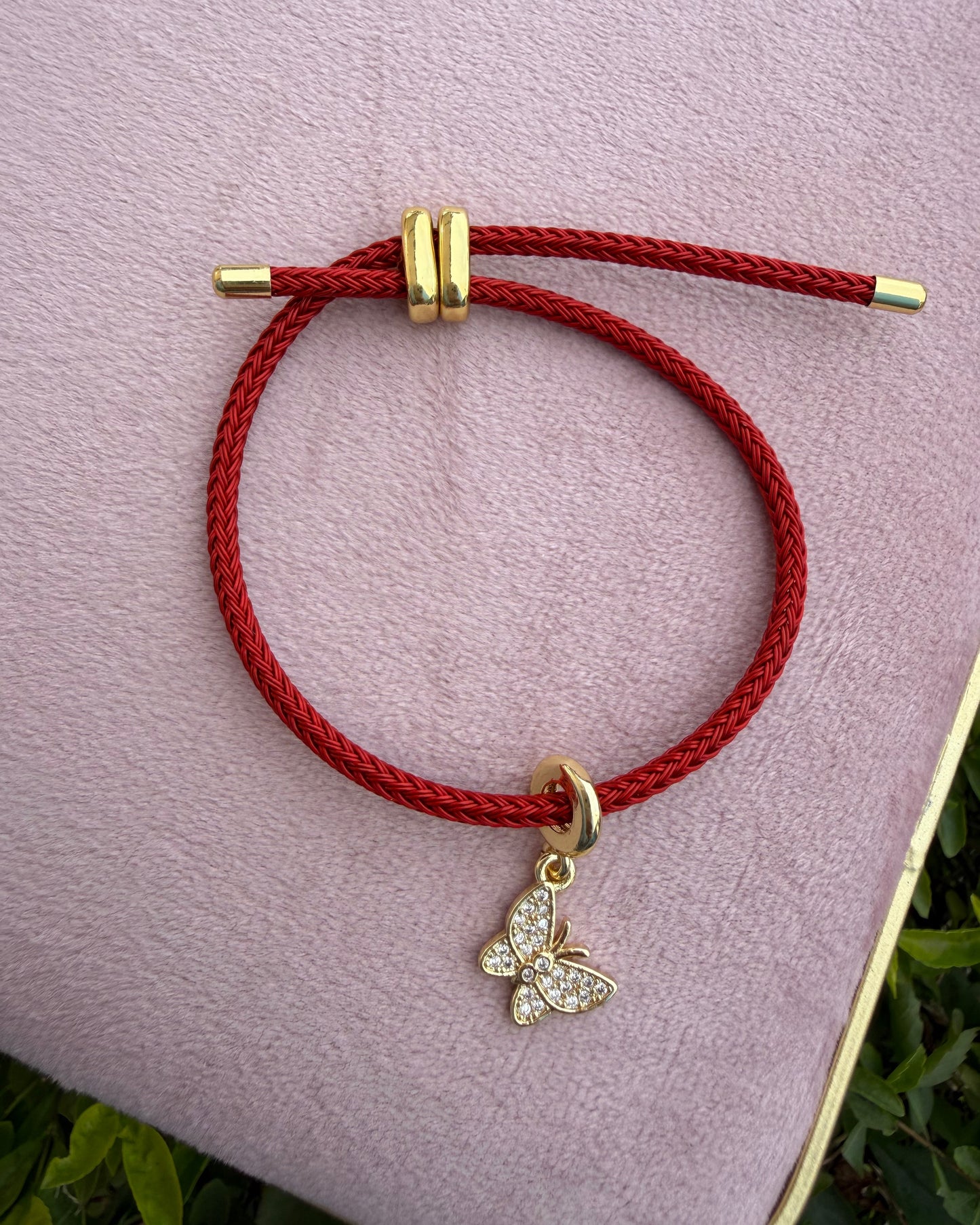 Pulsera Colores Dijes Roja