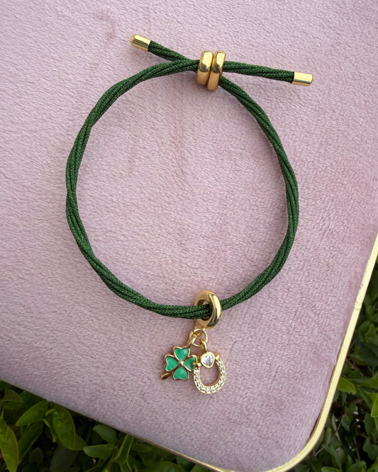 Pulsera Colores Dijes Verde