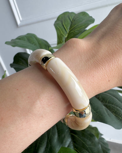 Pulsera Acrílico Beige Gde