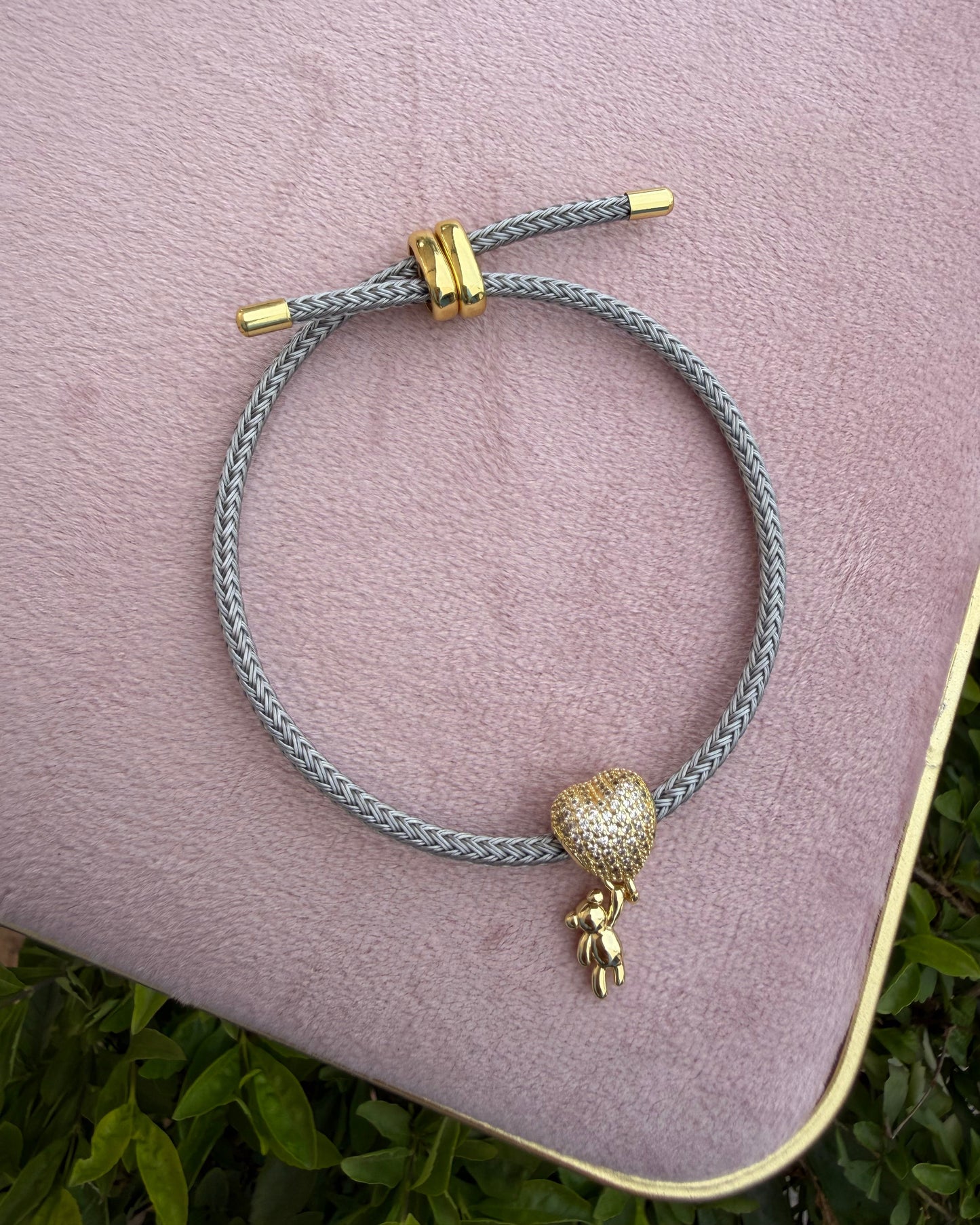 Pulsera Colores Dijes Plata