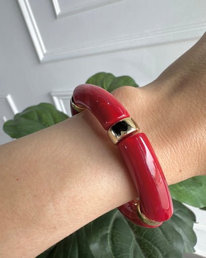 Pulsera Acrílico Roja Gde