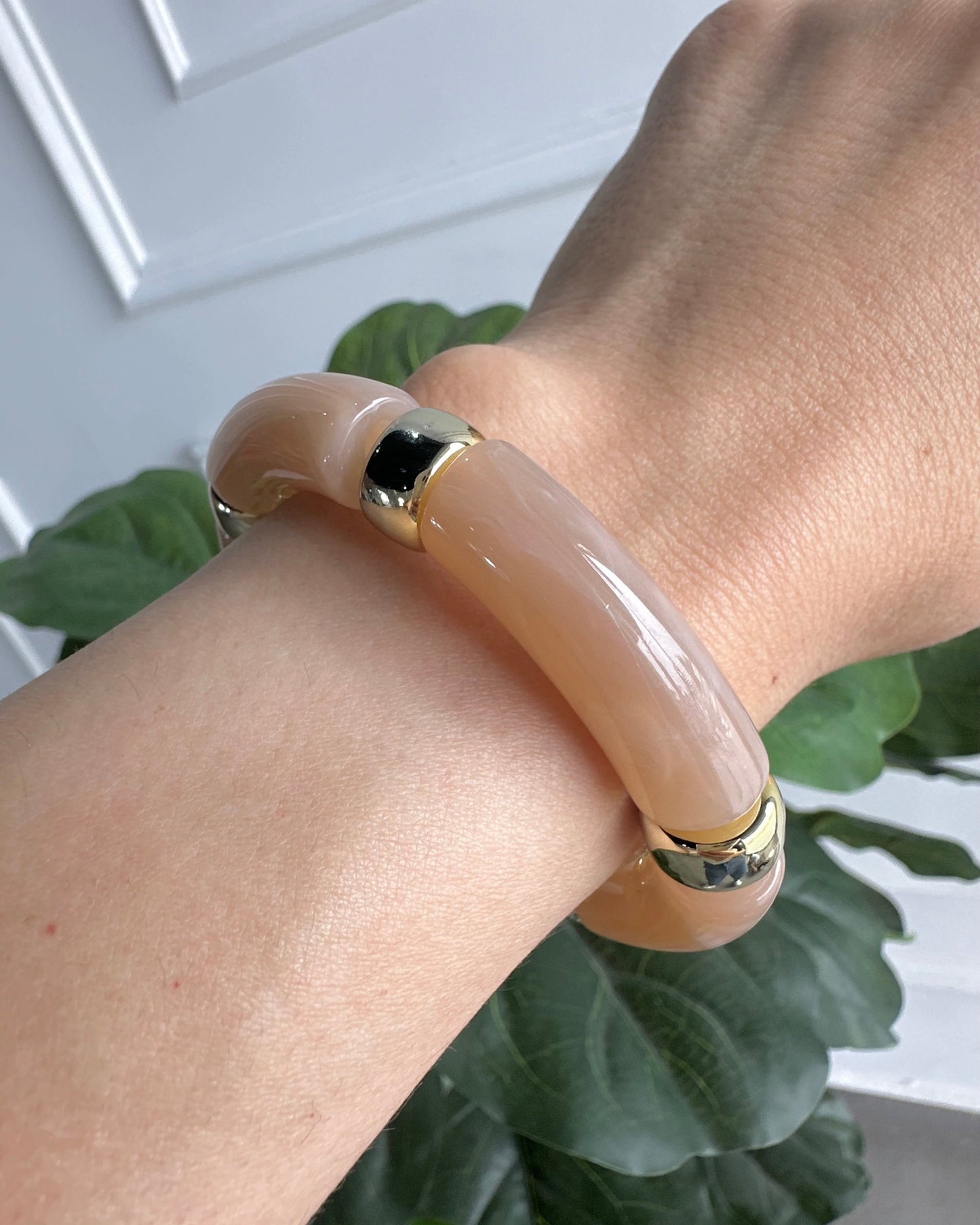 Pulsera Acrílico Caramelo Gde