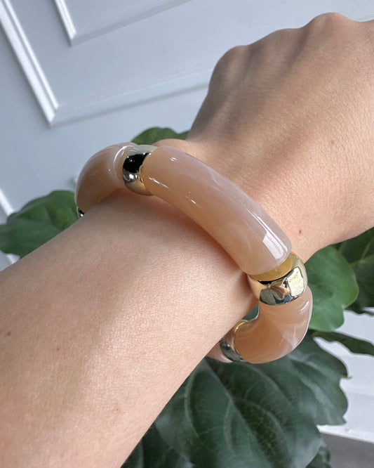 Pulsera Acrílico Caramelo Gde