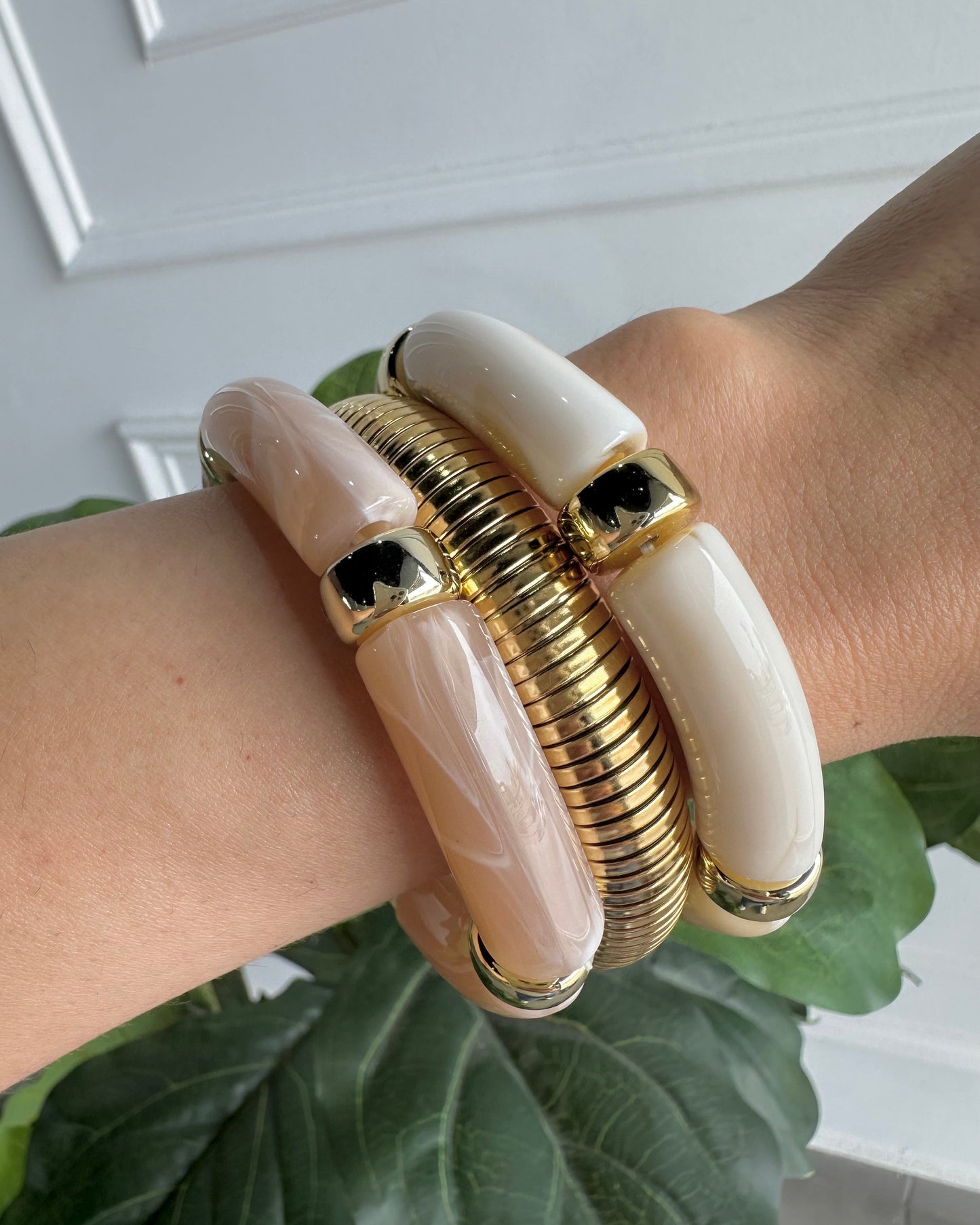 Pulsera Acrílico Caramelo Gde