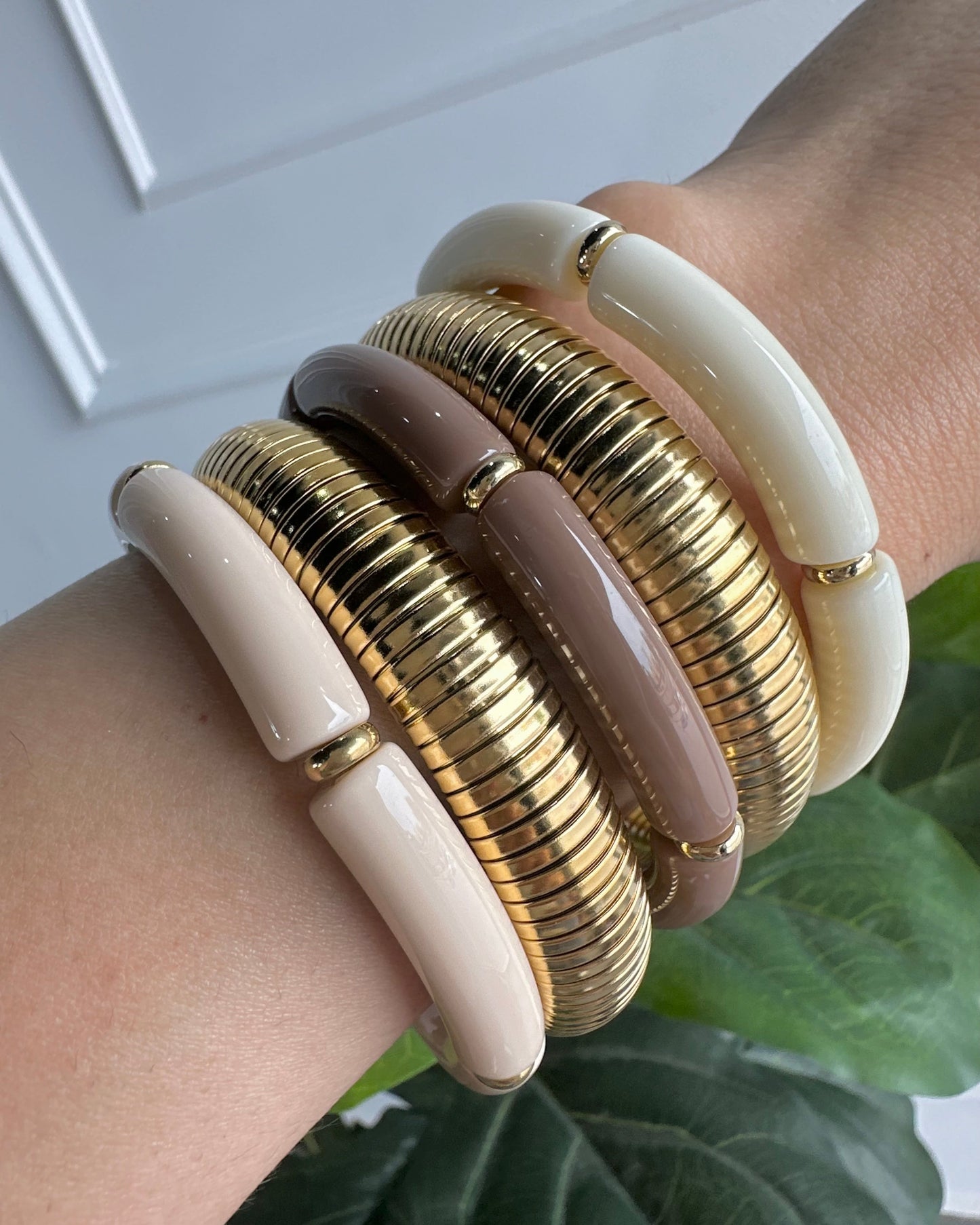 Pulsera Acrílico Café Ch