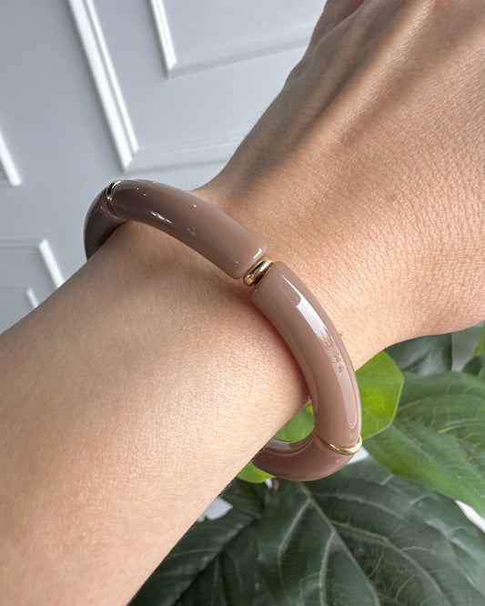 Pulsera Acrílico Café Ch