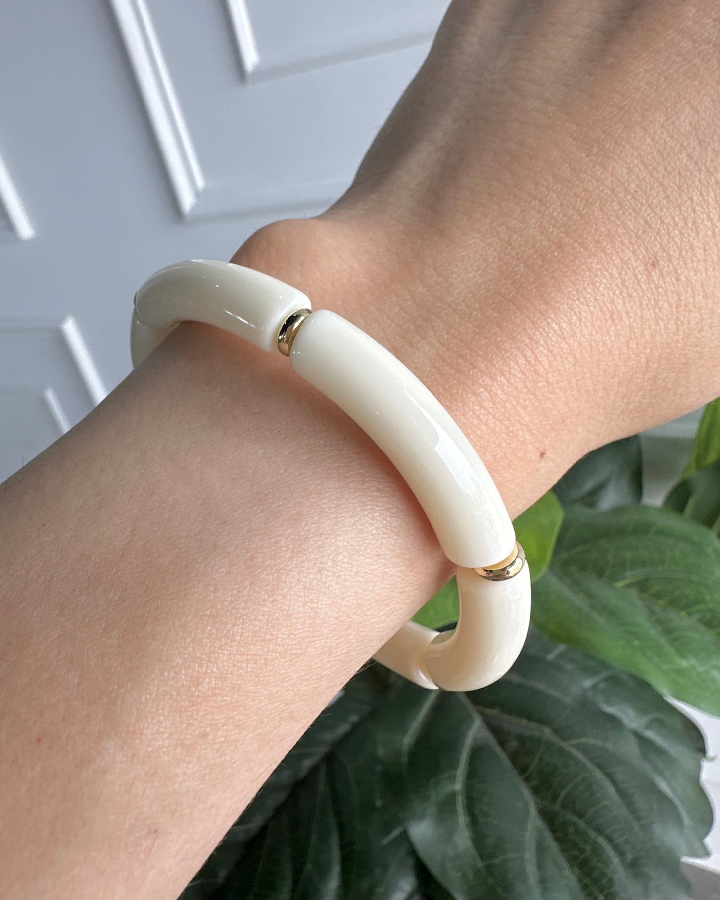 Pulsera Acrílico Beige Ch