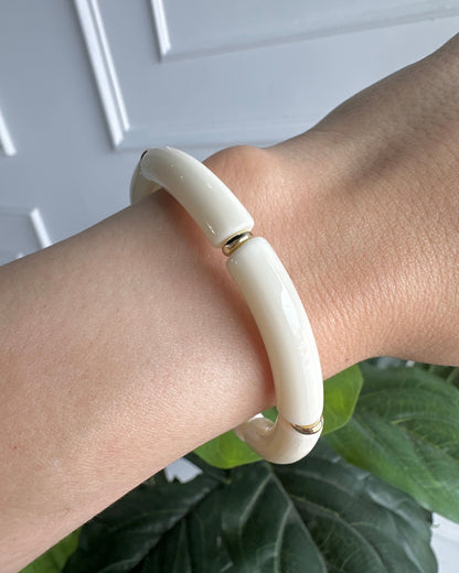 Pulsera Acrílico Beige Ch