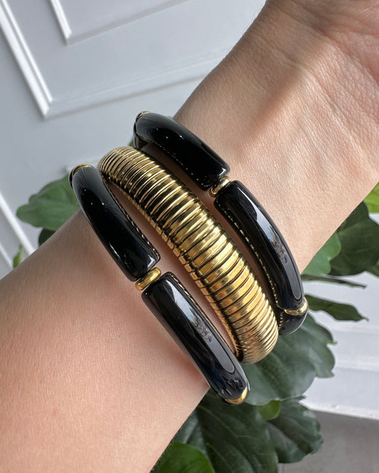 Pulsera Acrílico Negra Ch