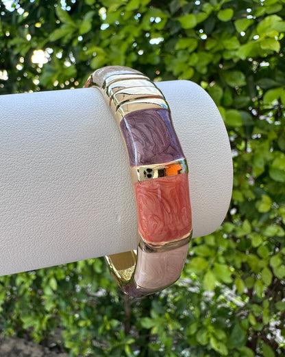 Pulsera Bloques Café/Naranja