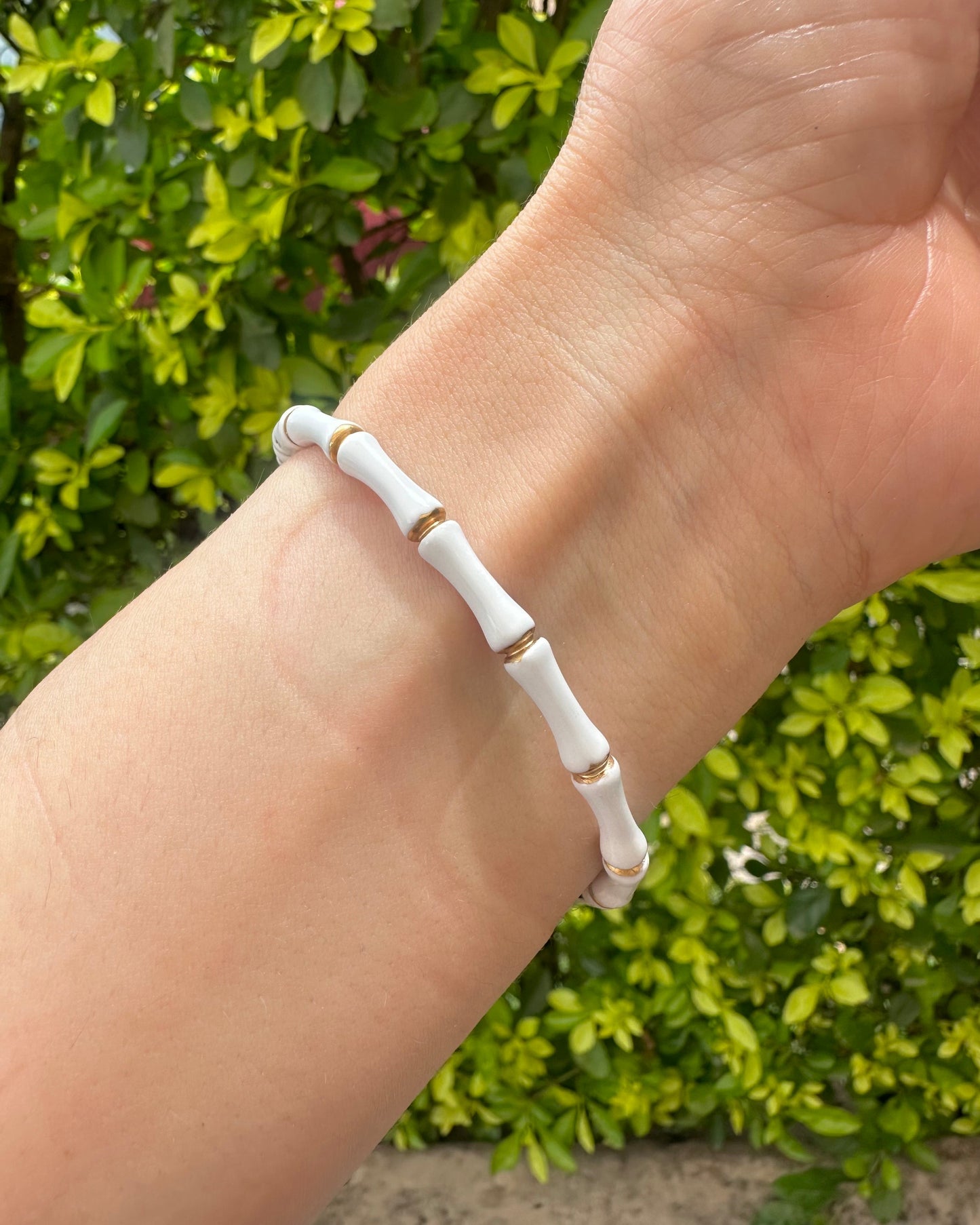 Pulsera Dura Hueso Blanca