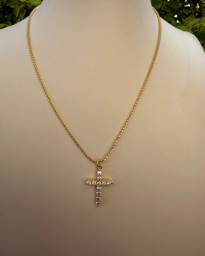 Collar Cruz Grande Brillo