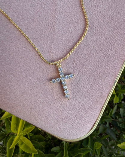 Collar Cruz Grande Brillo