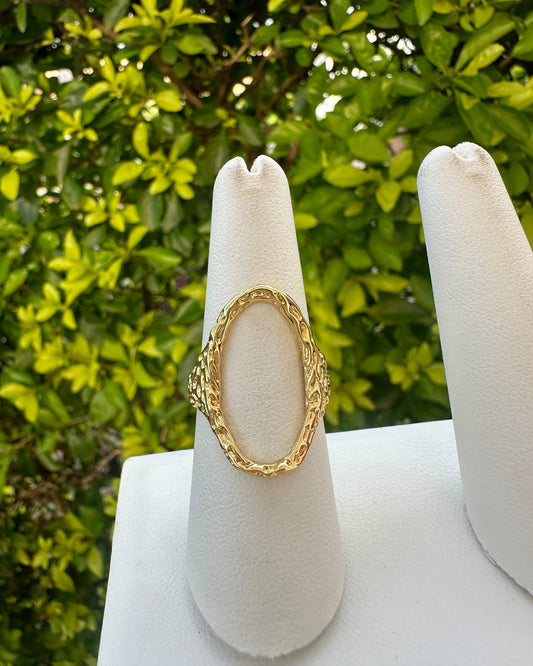 Anillo Ovalado Grabado