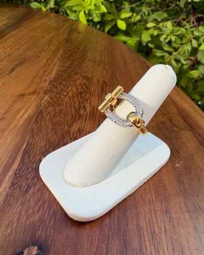 Anillo Bicolor Oval