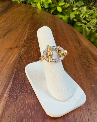 Anillo Bicolor Oval