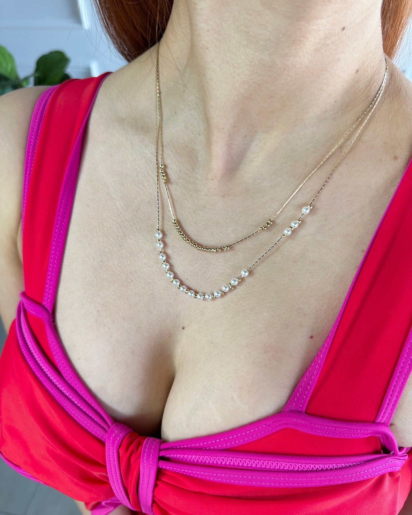 Collar Doble Perlas