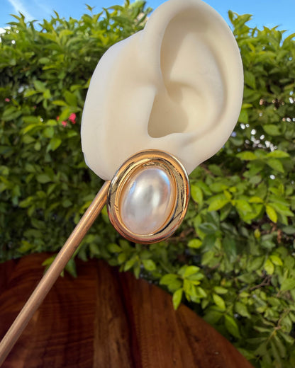 Arete Oval Perla