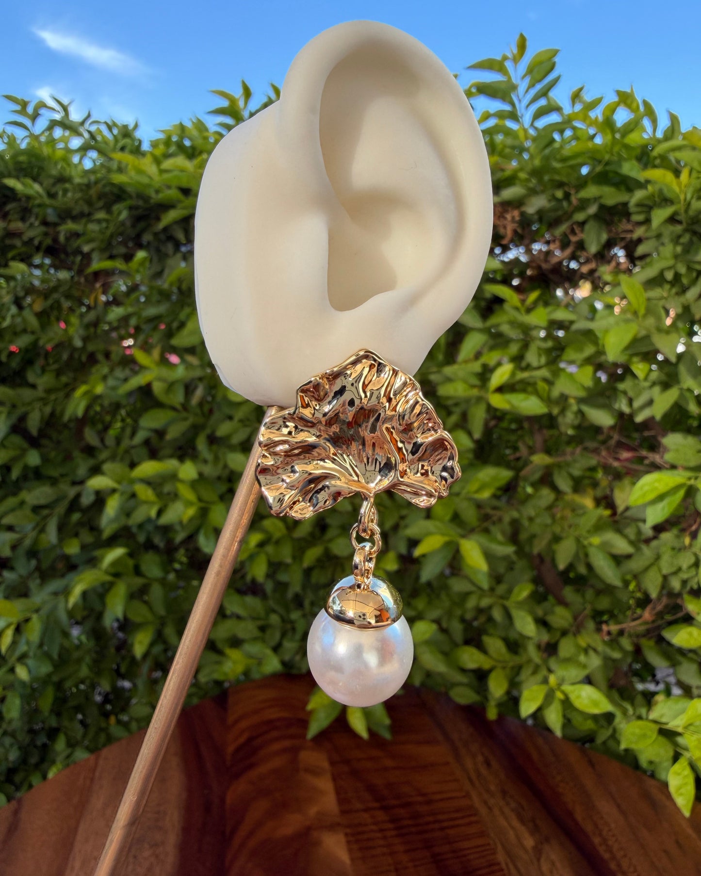 Arete Hoja Perla