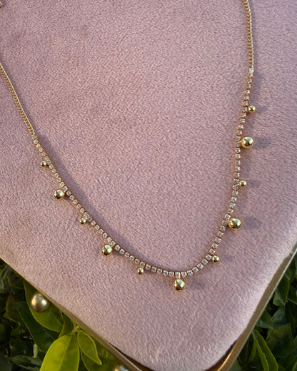 Collar Brillo Bolitas