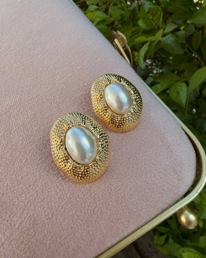 Arete Perla Ovalado Max